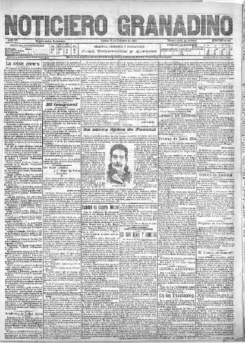 'Noticiero Granadino' - Año VII Número 2322  - 1910 Diciembre 16