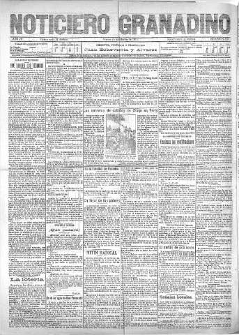'Noticiero Granadino' - Año VII Número 2329  - 1910 Diciembre 23