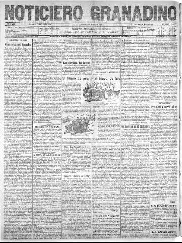 'Noticiero Granadino' - Año VIII Número 2405  - 1911 Marzo 09