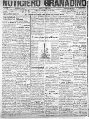 'Noticiero Granadino' - Año VIII Número 2407  - 1911 Marzo 11