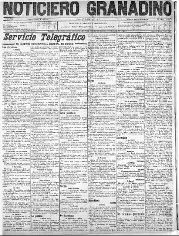 'Noticiero Granadino' - Año VIII Número 2409  - 1911 Marzo 13