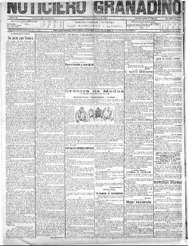 'Noticiero Granadino' - Año VIII Número 2416  - 1911 Marzo 20