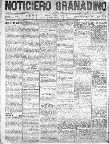 'Noticiero Granadino' - Año VIII Número 2426  - 1911 Marzo 30