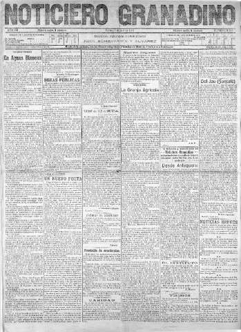 'Noticiero Granadino' - Año VIII Número 2523  - 1911 Julio 07