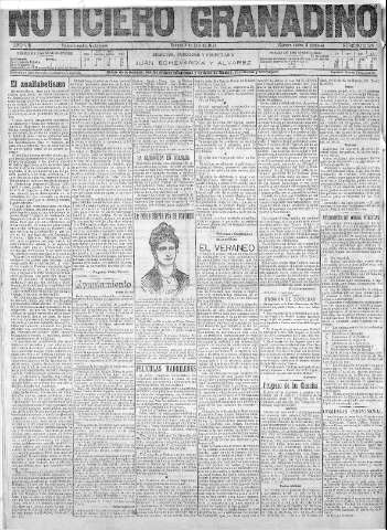 'Noticiero Granadino' - Año VIII Número 2524  - 1911 Julio 08