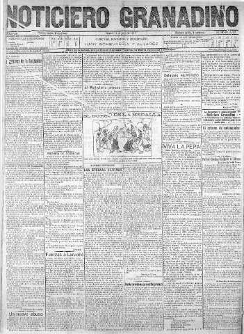 'Noticiero Granadino' - Año VIII Número 2527  - 1911 Julio 11