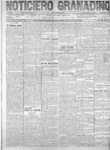 'Noticiero Granadino' - Año VIII Número 2536  - 1911 Julio 20