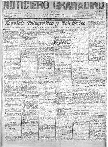 'Noticiero Granadino' - Año VIII Número 2540  - 1911 Julio 24