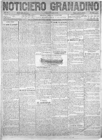 'Noticiero Granadino' - Año VIII Número 2542  - 1911 Julio 26