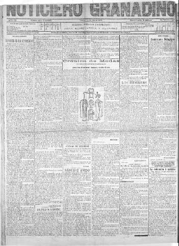 'Noticiero Granadino' - Año VIII Número 2544  - 1911 Julio 28