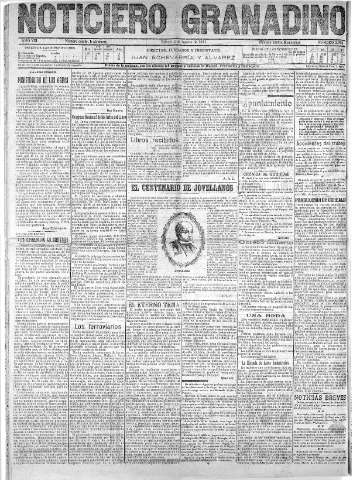 'Noticiero Granadino' - Año VIII Número 2552  - 1911 Agosto 05