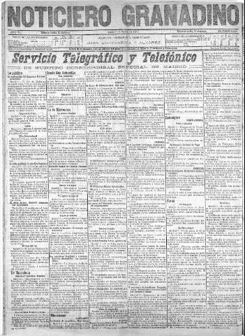 'Noticiero Granadino' - Año VIII Número 2554  - 1911 Agosto 07