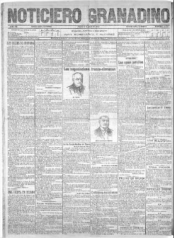 'Noticiero Granadino' - Año VIII Número 2555  - 1911 Agosto 08