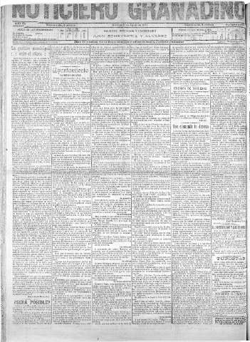 'Noticiero Granadino' - Año VIII Número 2560  - 1911 Agosto 13
