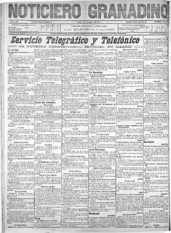 'Noticiero Granadino' - Año VIII Número 2561  - 1911 Agosto 14