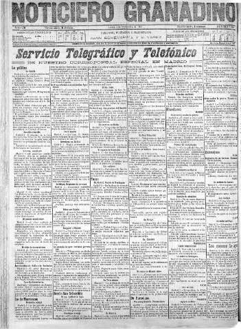'Noticiero Granadino' - Año VIII Número 2582  - 1911 Septiembre 04