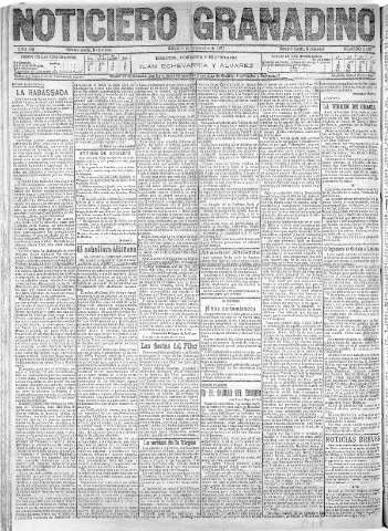 'Noticiero Granadino' - Año VIII Número 2587  - 1911 Septiembre 09