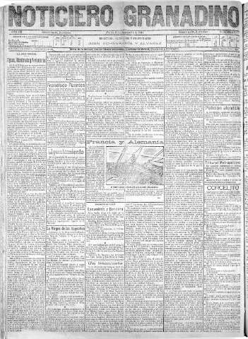 'Noticiero Granadino' - Año VIII Número 2590  - 1911 Septiembre 12