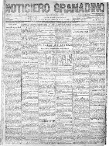 'Noticiero Granadino' - Año VIII Número 2591  - 1911 Septiembre 13