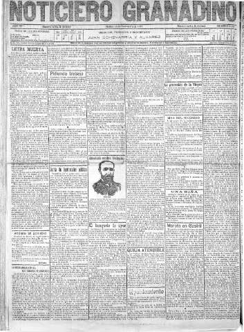 'Noticiero Granadino' - Año VIII Número 2597  - 1911 Septiembre 19