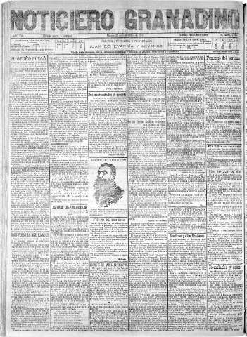 'Noticiero Granadino' - Año VIII Número 2604  - 1911 Septiembre 26