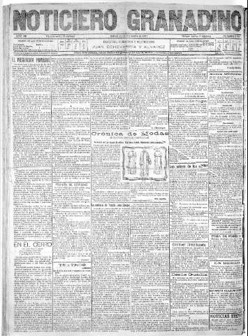 'Noticiero Granadino' - Año VIII Número 2608  - 1911 Septiembre 30