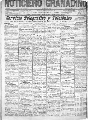 'Noticiero Granadino' - Año VIII Número 2610  - 1911 Octubre 02