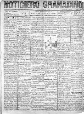 'Noticiero Granadino' - Año VIII Número 2612  - 1911 Octubre 04