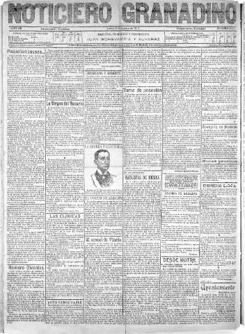 'Noticiero Granadino' - Año VIII Número 2613  - 1911 Octubre 05