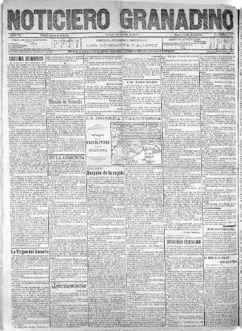 'Noticiero Granadino' - Año VIII Número 2614  - 1911 Octubre 06