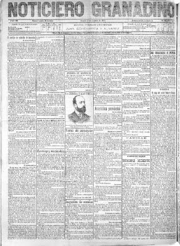 'Noticiero Granadino' - Año VIII Número 2621  - 1911 Octubre 13