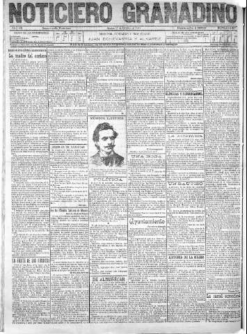 'Noticiero Granadino' - Año VIII Número 2625  - 1911 Octubre 17