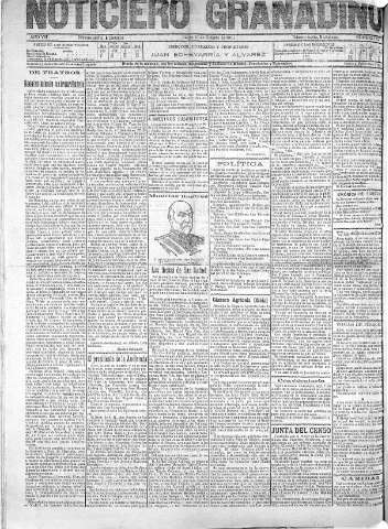'Noticiero Granadino' - Año VIII Número 2627  - 1911 Octubre 19
