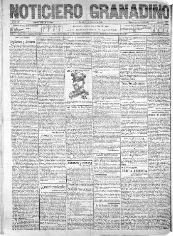 'Noticiero Granadino' - Año VIII Número 2629  - 1911 Octubre 21