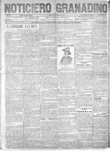 'Noticiero Granadino' - Año VIII Número 2639  - 1911 Octubre 31