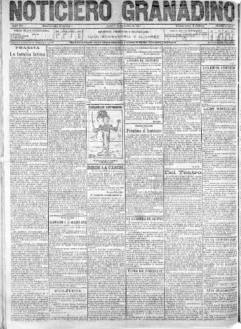 'Noticiero Granadino' - Año VIII Número 2642  - 1911 Noviembre 02