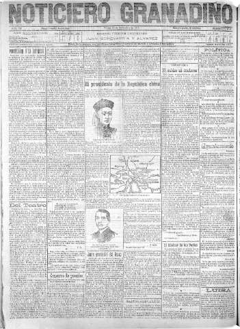 'Noticiero Granadino' - Año VIII Número 26410  - 1911 Noviembre 10