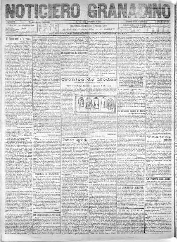 'Noticiero Granadino' - Año VIII Número 26416  - 1911 Noviembre 16