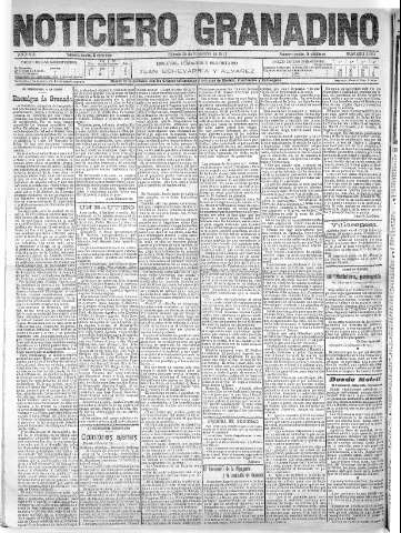 'Noticiero Granadino' - Año VIII Número 2664  - 1911 Noviembre 25