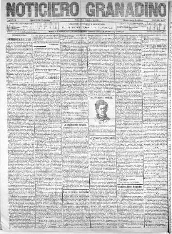 'Noticiero Granadino' - Año VIII Número 2671  - 1911 Diciembre 02