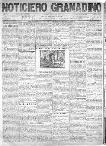 'Noticiero Granadino' - Año VIII Número 2686  - 1911 Diciembre 17