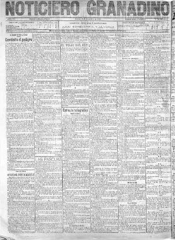 'Noticiero Granadino' - Año VIII Número 2694  - 1911 Diciembre 26