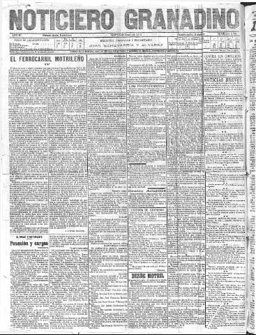 'Noticiero Granadino' - Año IX Número 2701  - 1912 Enero 02