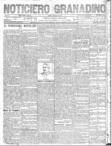 'Noticiero Granadino' - Año IX Número 2705  - 1912 Enero 06