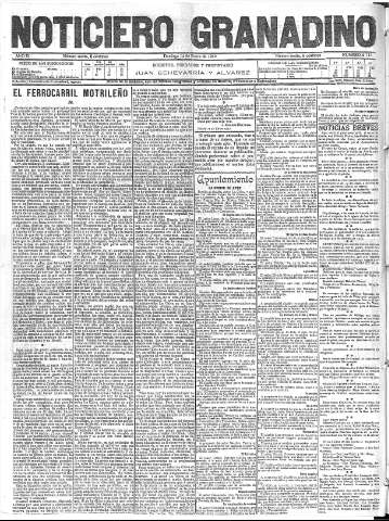 'Noticiero Granadino' - Año IX Número 2713  - 1912 Enero 14