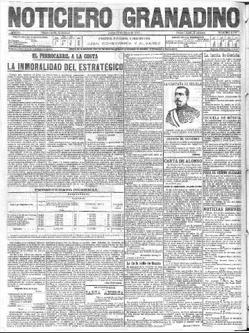 'Noticiero Granadino' - Año IX Número 2717  - 1912 Enero 18