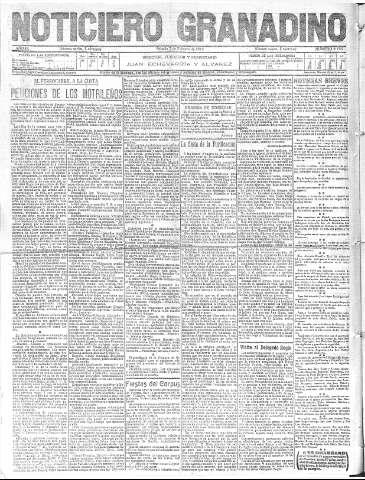 'Noticiero Granadino' - Año IX Número 2733  - 1912 Febrero 03