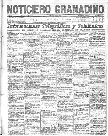 'Noticiero Granadino' - Año IX Número 2735  - 1912 Febrero 05