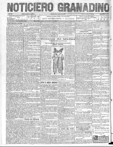 'Noticiero Granadino' - Año IX Número 2752  - 1912 Febrero 22