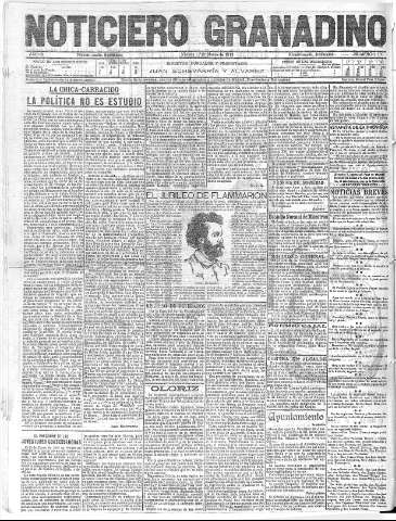 'Noticiero Granadino' - Año IX Número 2760  - 1912 Marzo 01